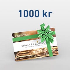 PRESENTKORT 1000 KR FRÅN SMAKA PÅ GÖTEBORG